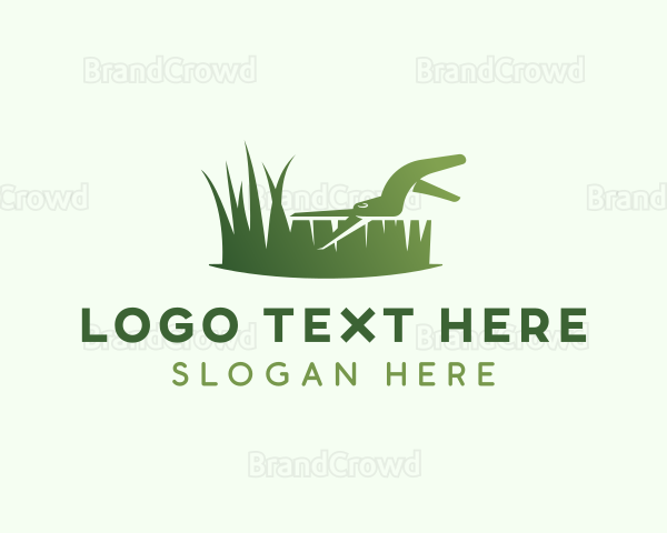 Grass Cutter Lawn Care Logo