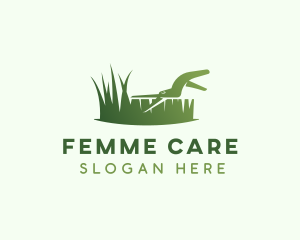 Grass Cutter Lawn Care logo design