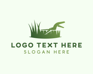 Grass Cutter Lawn Care Logo