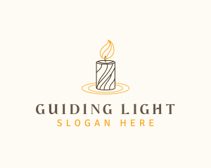 String Candle Light  logo design