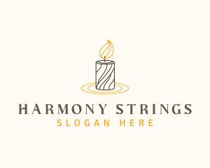 String Candle Light  logo design