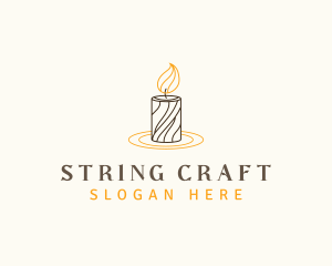 String - String Candle Light logo design