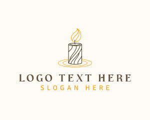 Massage - String Candle Light logo design
