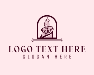 Floral - Elegant Candle Light logo design