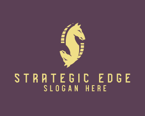 Strategy - Equine Horse Knight Chess logo design
