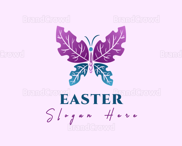 Butterfly Leaf Wings Logo