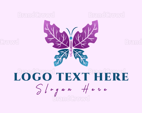 Butterfly Leaf Wings Logo