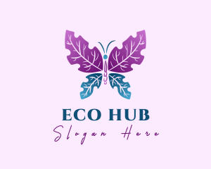 Ecosystem - Butterfly Leaf Wings logo design