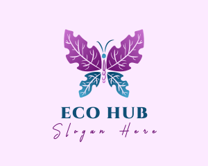 Butterfly Leaf Wings logo design