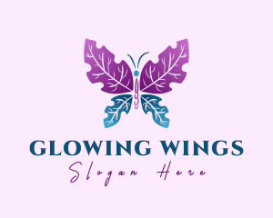 Butterfly Leaf Wings logo design