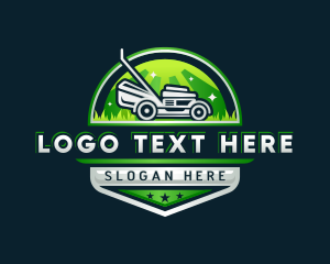 Gardening - Lawn Grass Mowing logo design