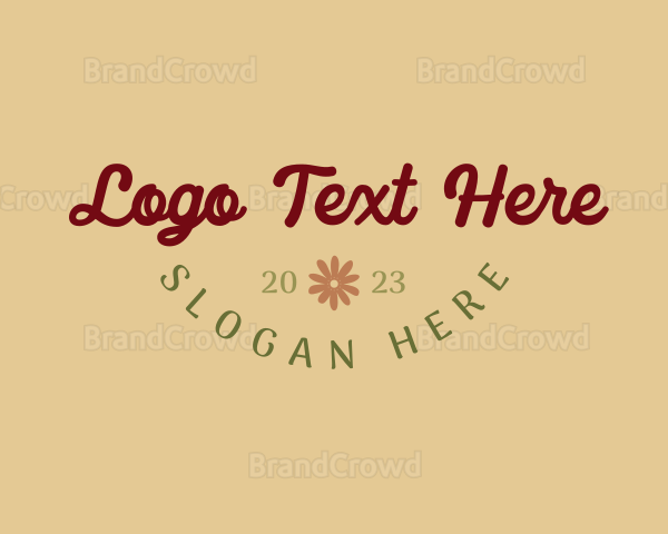 Retro Hippie Business Logo