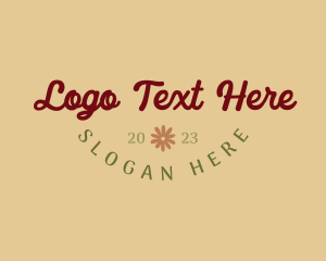 Typography - Retro Hippie Business logo design