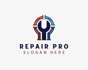 Plumbing Wrench Repair logo design