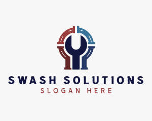 Plumbing Wrench Repair logo design