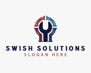 Plumbing Wrench Repair logo design