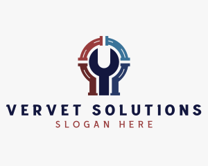 Plumbing Wrench Repair logo design