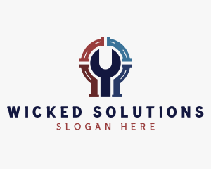 Plumbing Wrench Repair logo design