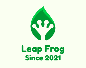 Leaf Frog Palm logo design