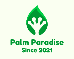 Leaf Frog Palm logo design