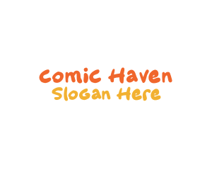 Comics - Cute Nerdy Wordmark logo design