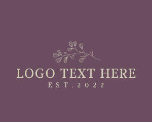 Classy - Aesthetic Minimal Floral Wordmark logo design