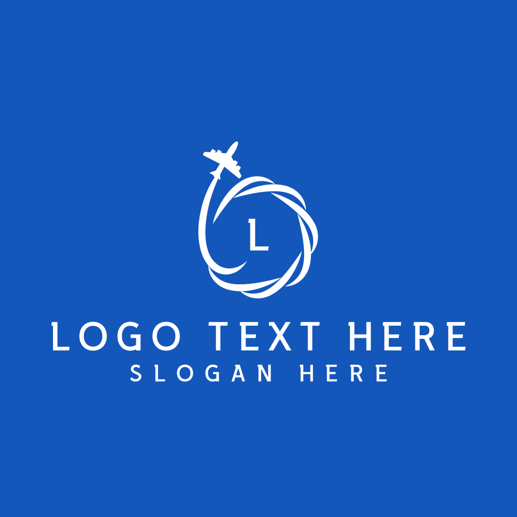 Logistics Courier Airplane Logo 