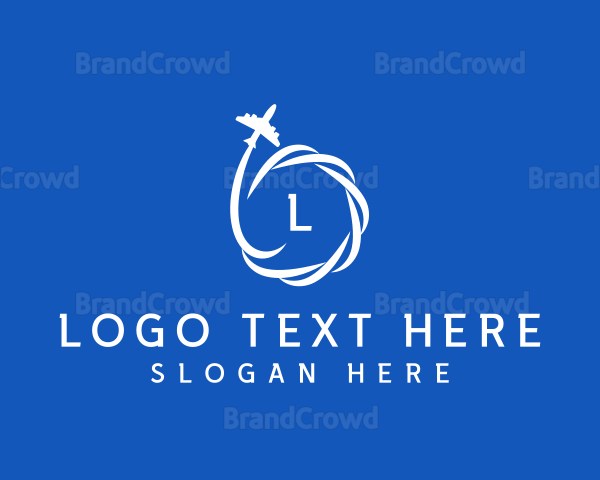 Logistics Courier Airplane Logo