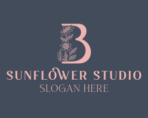 Sunflower - Sunflower Beauty Letter B logo design