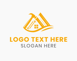 Repairman - Hammer Nails Roofing logo design