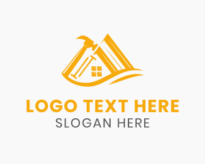 Yellow - Hammer Nails Roofing logo design