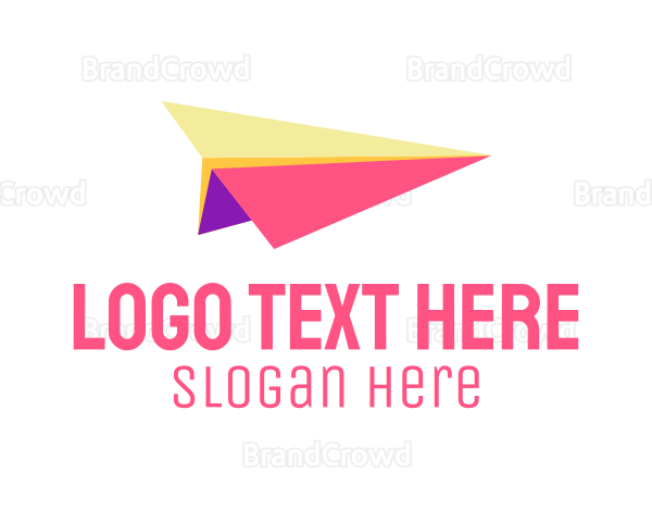 Coloful Paper Plane Logo