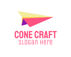 Coloful Paper Plane logo design