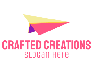 Coloful Paper Plane logo design