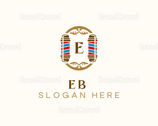 Elegant Barber Pole Logo