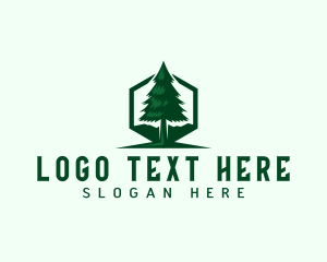 Mountain - Pine Tree Forest logo design