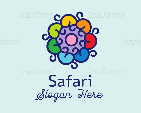 Baroque Flower Ornament Logo