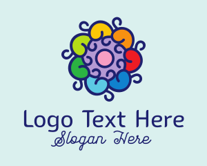 Textile - Baroque Flower Ornament logo design