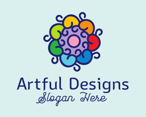 Baroque Flower Ornament  logo design