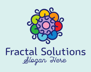 Fractal - Baroque Flower Ornament logo design