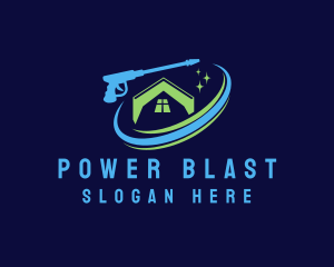 Power Cleaning Washer logo design