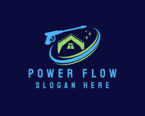 Power Cleaning Washer logo design