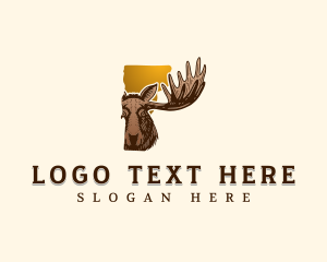 Cider Doughnut - Vermont Wildlife Moose logo design