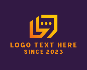 Mobile App - Social Chat Box logo design