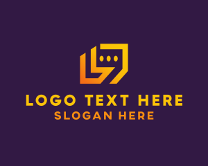 Talk - Social Chat Box logo design