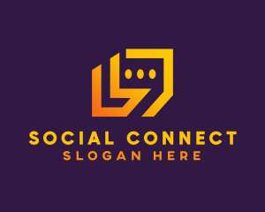 Social Chat Box logo design