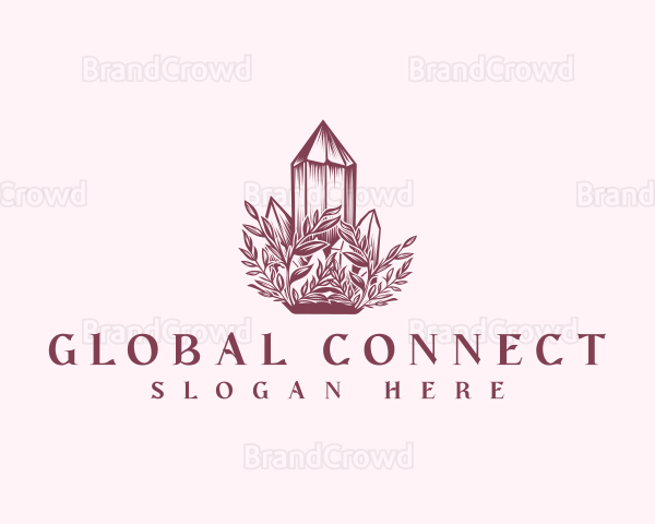 Floral Crystal Gem Logo