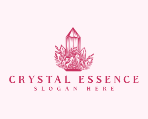 Floral Crystal Gem logo design