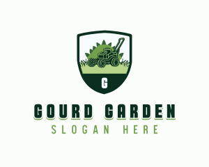 Lawn Mower Gardener logo design