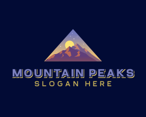 Triangle Mountain Peak logo design